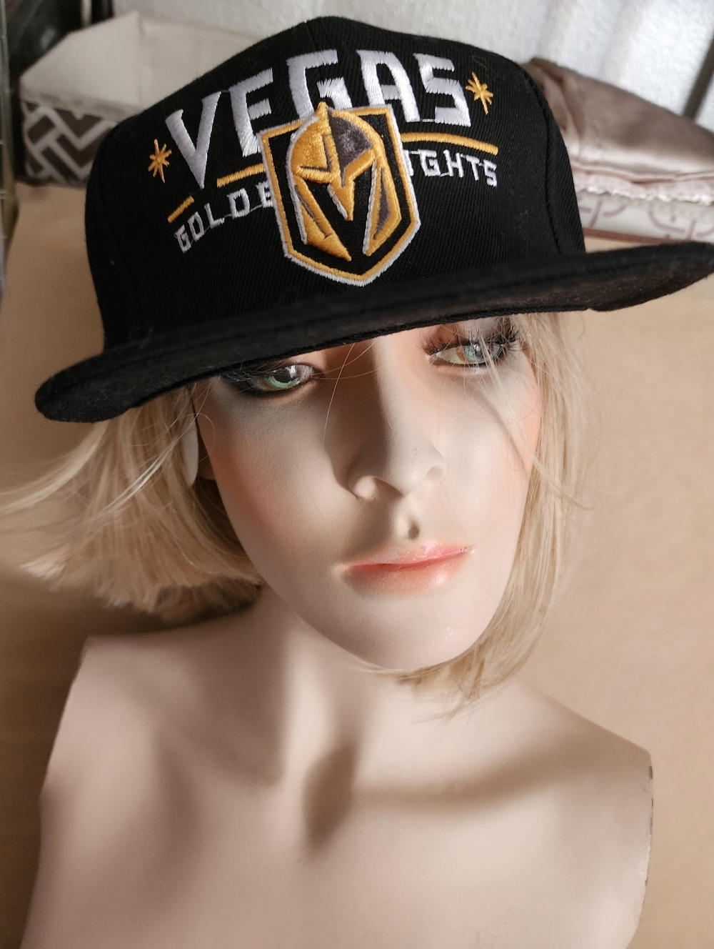 NWT Vegas Golden Knights Caps-One Size-Adjustable